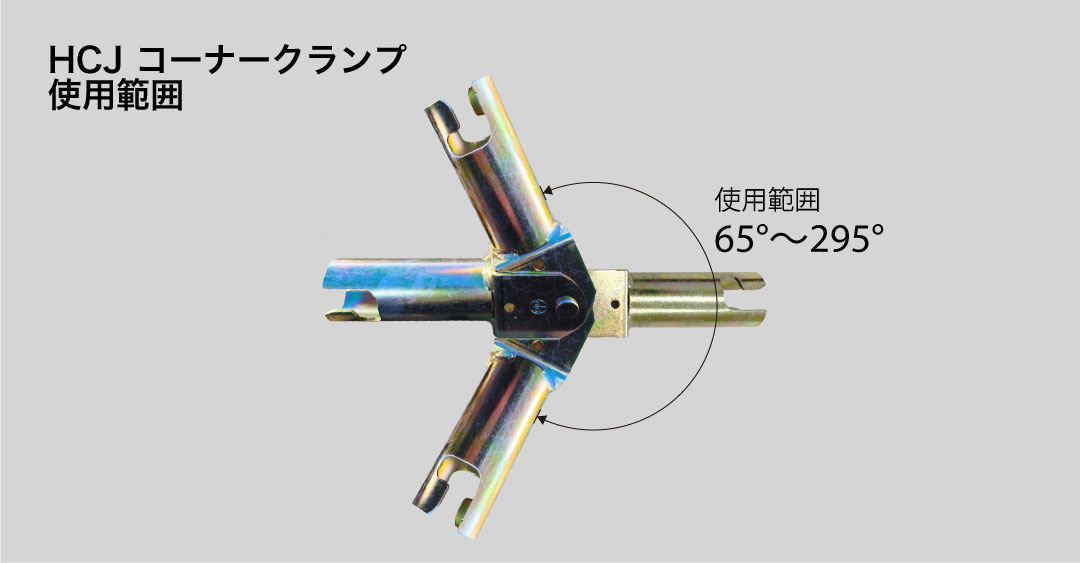 HCJコーナージョイントの使用範囲